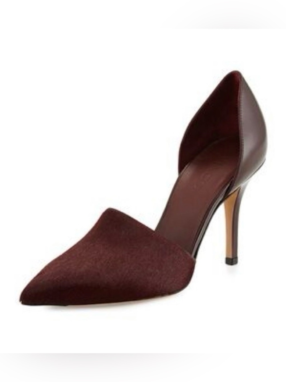 Vince Claire Calf-hair D'Orsay Pump ,Oxblood Red Leather Women’s size 7